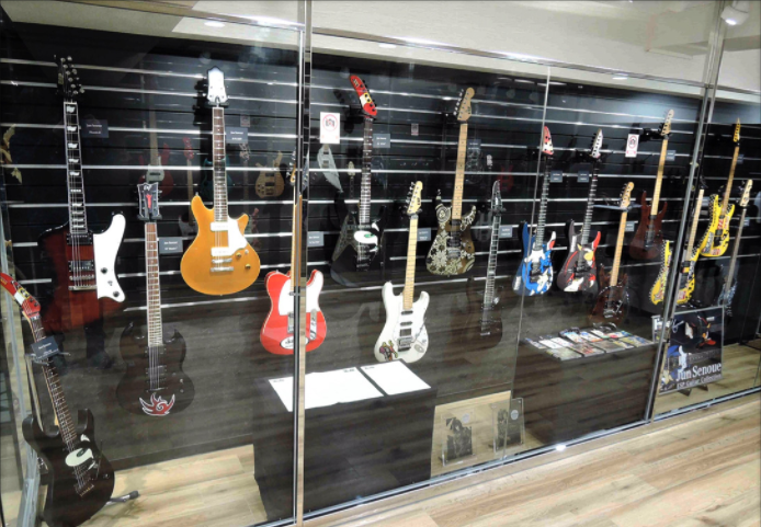 Some of Jun's guitars